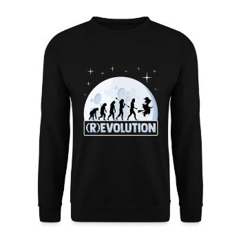 (r)évolution Primates fantomatiques, Led - Sweat-shirt Unisexe - noir - Devant - Alina (178cm) & Michal (187cm)