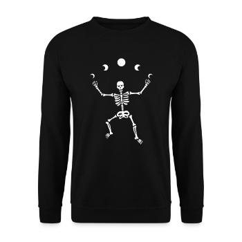 Jaggling Spooky Skeleton Halloween Costume Party - Sweat-shirt Unisexe - noir - Devant - Alina (178cm) & Michal (187cm)