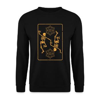 Squelettes effrayants Hexagramme Icône Halloween - Sweat-shirt Unisexe - noir - Devant - Alina (178cm) & Michal (187cm)