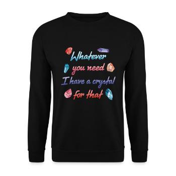 Was Auch Immer Sie Brauchen, Ich Habe Einen - Unisex Pullover - Schwarz - Vorne - Alina (178cm) & Michal (187cm)