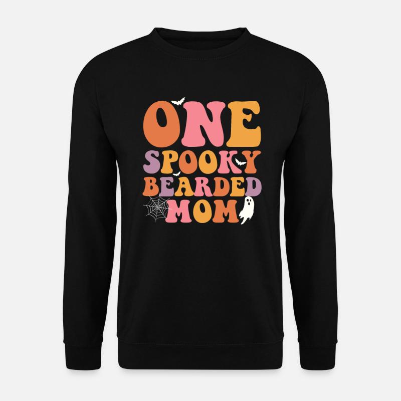 A ghostly, bearded mother - - Unisex Sweatshirt - black