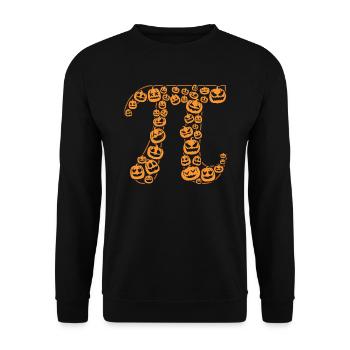 Pi symbol horde of pumpkin monsters - Unisex Sweatshirt - black - Front - Alina (178cm) & Michal (187cm)