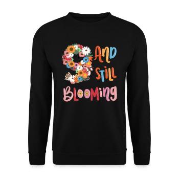 9 Et encore des filles en fleurs fleuries 9. - Sweat-shirt Unisexe - noir - Devant - Alina (178cm) & Michal (187cm)