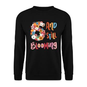 6 Et encore des filles fleuries 6. - Sweat-shirt Unisexe - noir - Devant - Alina (178cm) & Michal (187cm)