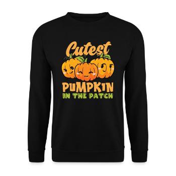 Citrouille la plus mignonne en costume d’Halloween - Sweat-shirt Unisexe - noir - Devant - Alina (178cm) & Michal (187cm)
