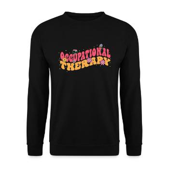 Beschäftigungstherapeutin Bloom Floral Leisure - Unisex Pullover - Schwarz - Vorne - Alina (178cm) & Michal (187cm)