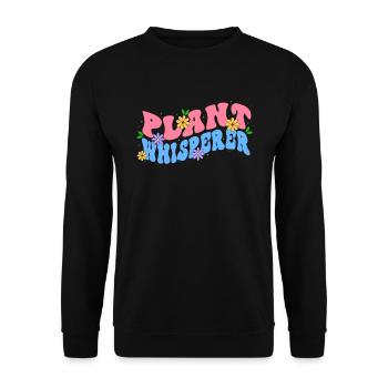 Plant Whisperer Bloom Jardiniers sur le thème floral - Sweat-shirt Unisexe - noir - Devant - Alina (178cm) & Michal (187cm)