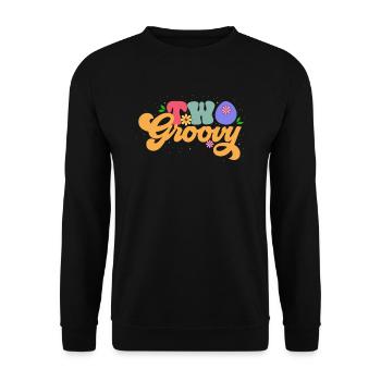 Two Groovy Gardeners Bloom On - Leisure With - Unisex Sweatshirt - black - Front - Alina (178cm) & Michal (187cm)