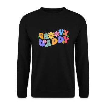 Groovy Daddy Bloom Floral Theme Colorful Leisure - Unisex Sweatshirt - black - Front - Alina (178cm) & Michal (187cm)