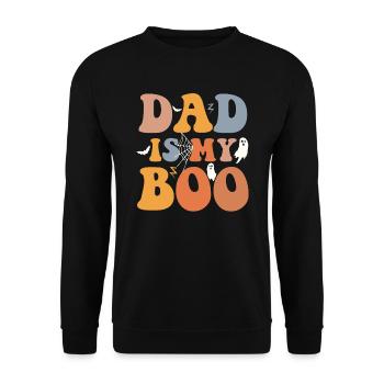Dad Is My Boo Halloween Costume Party With - Unisex Sweatshirt - black - Front - Alina (178cm) & Michal (187cm)
