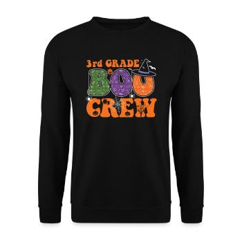 3ème classe Boo Crew Ghostly Pumpkin Monsters - Sweat-shirt Unisexe - noir - Devant - Alina (178cm) & Michal (187cm)
