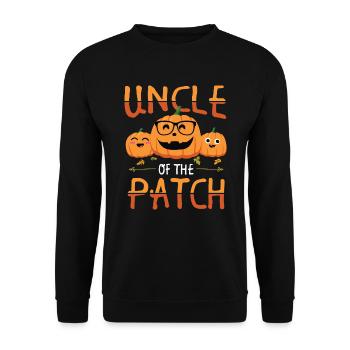 Oncle le patch Drôle et mignon Halloween - Sweat-shirt Unisexe - noir - Devant - Alina (178cm) & Michal (187cm)