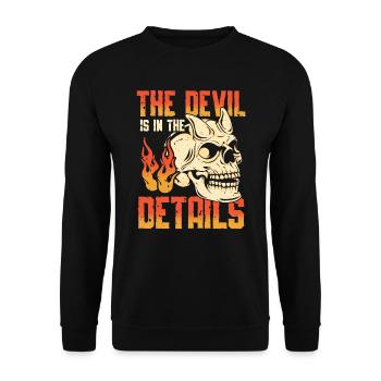 Le diable est effrayant dans les détails - Sweat-shirt Unisexe - noir - Devant - Alina (178cm) & Michal (187cm)