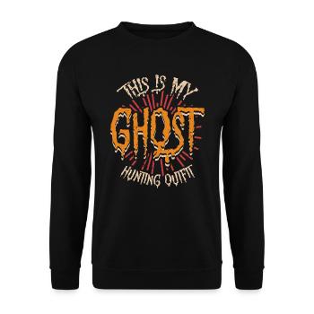C’est ma tenue de chasseur de fantômes effrayante Halloween - Sweat-shirt Unisexe - noir - Devant - Alina (178cm) & Michal (187cm)