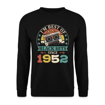 I'm Best Of Black Hits Since 1952 Kassette - Unisex Pullover - Schwarz - Vorne - Alina (178cm) & Michal (187cm)
