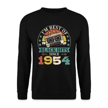 I'm Best Of Black Hits Since 1954 Kassette - Unisex Pullover - Schwarz - Vorne - Alina (178cm) & Michal (187cm)