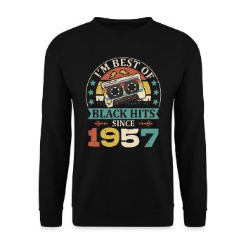 I'm Best Of Black Hits Since 1957 Kassette - Unisex Pullover - Schwarz - Vorne - Alina (178cm) & Michal (187cm)