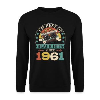 I'm Best Of Black Hits Seit 1961 Kassette - Unisex Pullover - Schwarz - Vorne - Alina (178cm) & Michal (187cm)