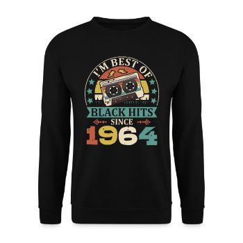 I’m Best Of Black Hits Cassette depuis 1964 - Sweat-shirt Unisexe - noir - Devant - Alina (178cm) & Michal (187cm)
