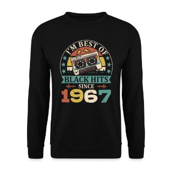 I'm Best Of Black Hits Seit 1967 Kassette - Unisex Pullover - Schwarz - Vorne - Alina (178cm) & Michal (187cm)