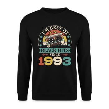 I’m Best Of Black Hits Cassette depuis 1993 - Sweat-shirt Unisexe - noir - Devant - Alina (178cm) & Michal (187cm)