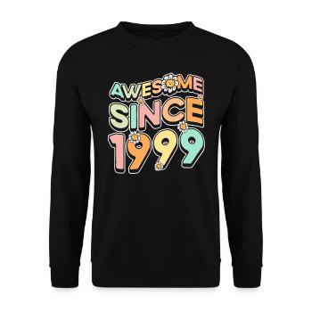 Fantastique depuis 1999 Fleurs Thème Fleurs - Sweat-shirt Unisexe - noir - Devant - Alina (178cm) & Michal (187cm)
