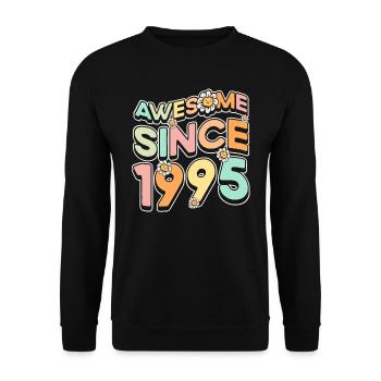 Fantastique depuis 1995 Fleurs Thème Fleurs - Sweat-shirt Unisexe - noir - Devant - Alina (178cm) & Michal (187cm)