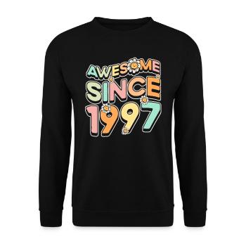 Fantastique depuis 1997 Fleurs Thème Fleurs - Sweat-shirt Unisexe - noir - Devant - Alina (178cm) & Michal (187cm)