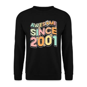 Fantastique depuis 2001 thème floral - Sweat-shirt Unisexe - noir - Devant - Alina (178cm) & Michal (187cm)