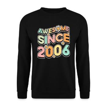 Fantastique depuis 2006 Thème de la fleur - Sweat-shirt Unisexe - noir - Devant - Alina (178cm) & Michal (187cm)