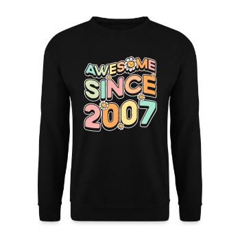 Fantastique depuis 2007 Thème floral - Sweat-shirt Unisexe - noir - Devant - Alina (178cm) & Michal (187cm)
