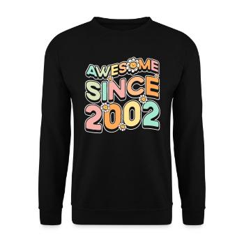 Fantastisch Seit 2002 Blumen-thema - Unisex Pullover - Schwarz - Vorne - Alina (178cm) & Michal (187cm)