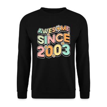 Fantastique depuis 2003 Fleurs Thème Fleurs - Sweat-shirt Unisexe - noir - Devant - Alina (178cm) & Michal (187cm)