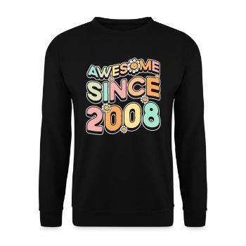 Fantastique depuis 2008 Thème floral - Sweat-shirt Unisexe - noir - Devant - Alina (178cm) & Michal (187cm)