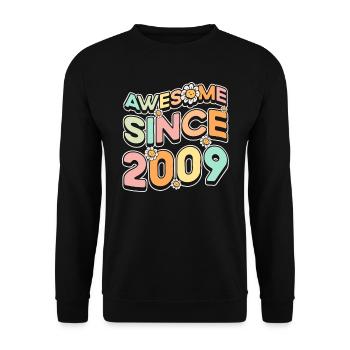 Fantastique depuis 2009 Thème floral - Sweat-shirt Unisexe - noir - Devant - Alina (178cm) & Michal (187cm)