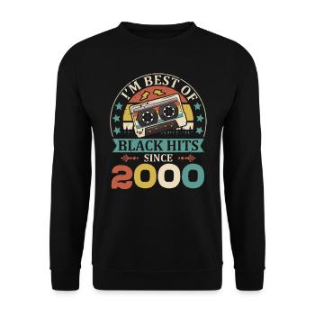 I'm Best Of Black Hits Seit 2000 Kassette - Unisex Pullover - Schwarz - Vorne - Alina (178cm) & Michal (187cm)