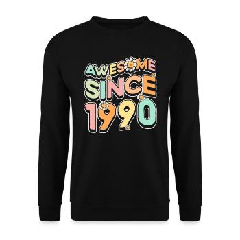 Fantastique depuis 1990 Thème floral - Sweat-shirt Unisexe - noir - Devant - Alina (178cm) & Michal (187cm)