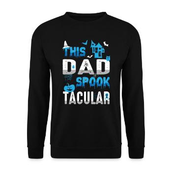 Ce papa Spook Tacular Spooky Halloween Holiday - Sweat-shirt Unisexe - noir - Devant - Alina (178cm) & Michal (187cm)