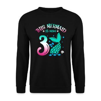 Diese Meerjungfrau Ist Jetzt 3, Märchenhaftes 3. - Unisex Pullover - Schwarz - Vorne - Alina (178cm) & Michal (187cm)