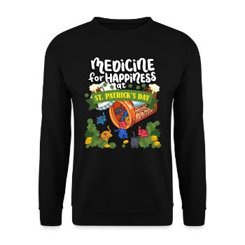 Médecine au bonheur le jour de la Saint-Patrick - - Sweat-shirt Unisexe - noir - Devant - Alina (178cm) & Michal (187cm)