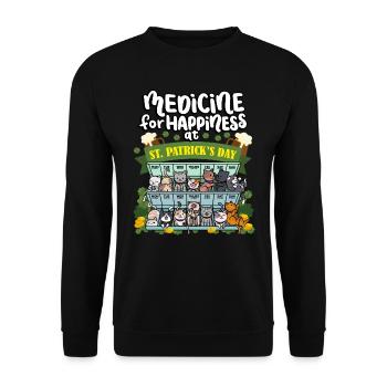 Médecine au bonheur le jour de la Saint-Patrick - - Sweat-shirt Unisexe - noir - Devant - Alina (178cm) & Michal (187cm)
