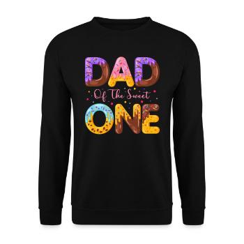 Papa Le doux saupoudre de délicieux beignets - Sweat-shirt Unisexe - noir - Devant - Alina (178cm) & Michal (187cm)