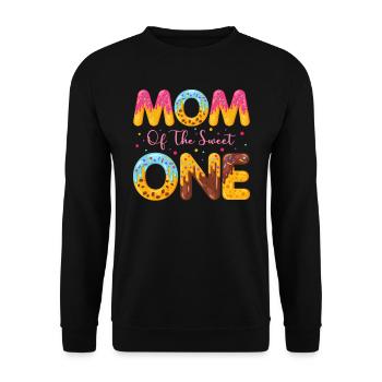 Mother Of Sweet Sprinkles Delicious Doughnuts - Unisex Sweatshirt - black - Front - Alina (178cm) & Michal (187cm)