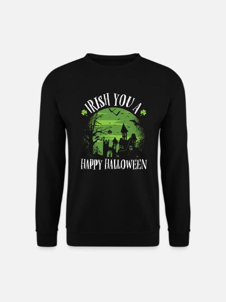 Irisch Sie Eine Glückliche Halloween Cloverleaf - Unisex Pullover - Schwarz