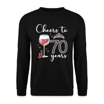 Vive les 70 ans de raisin célébration du 70e anniversaire - Sweat-shirt Unisexe - noir - Devant - Alina (178cm) & Michal (187cm)