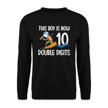 Boy a maintenant 10 ans de surf à deux chiffres 10. - Sweat-shirt Unisexe - noir - Devant - Alina (178cm) & Michal (187cm)