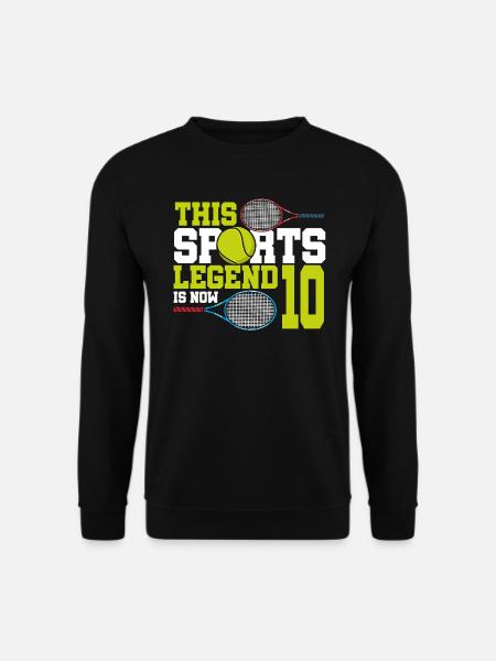 Diese Sportlegende Ist Jetzt 10, Tennis 10. - Unisex Pullover - Schwarz