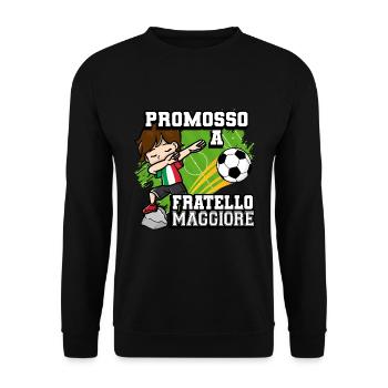 Promoted to Big Brother Football Player - Unisex Sweatshirt - black - Front - Alina (178cm) & Michal (187cm)
