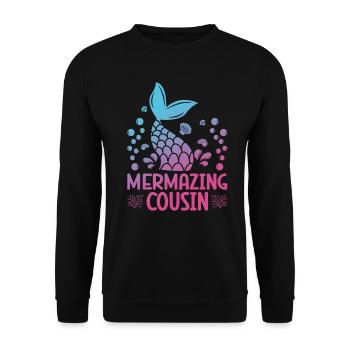 Mermazing Cousin Fantasy Mermaid Story - Unisex Sweatshirt - black - Front - Alina (178cm) & Michal (187cm)