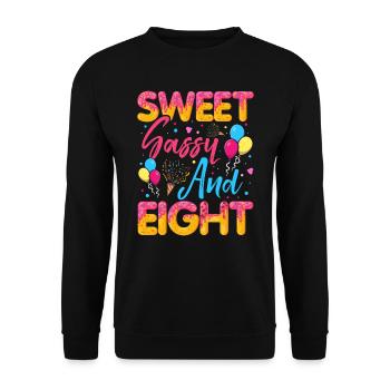 Sweet Sassy Et Huit Saupoudres Délicieux - Sweat-shirt Unisexe - noir - Devant - Alina (178cm) & Michal (187cm)